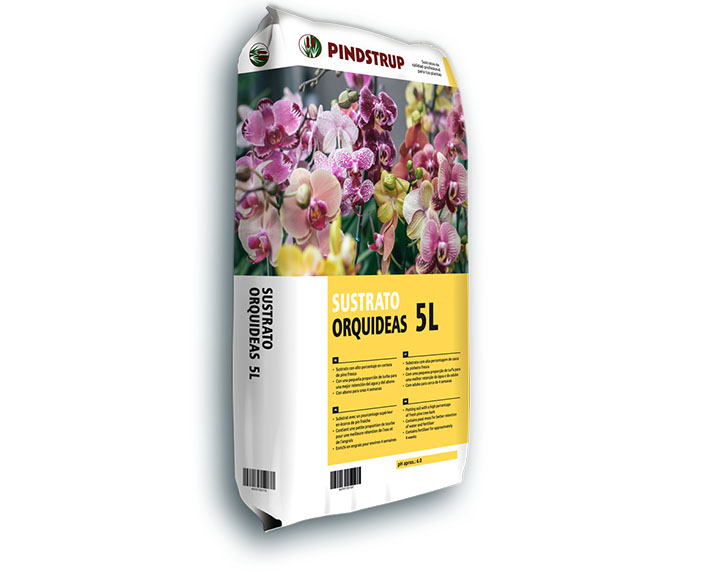 Sustrato para orquídeas en sacos de cinco litros